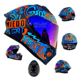 Casco Moto Azul Turquesa Ich Orale Integral Certificado Rs