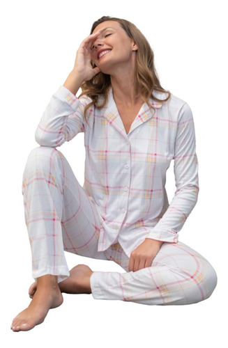 Pijama Lencatex Art 22319 Abotonado Algodón 