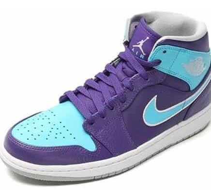 Tenís Air Jordan 1 Mid-hornets (2014)