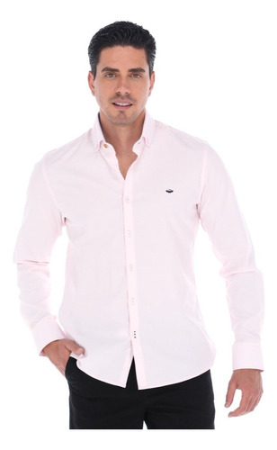 Camisa Porto Blanco Caballero Casual Algodon Lisa  