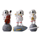 3 Uds Estatuilla De Astronauta Estatua Estatuilla De