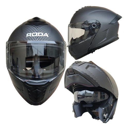 Casco De Moto Para Mujer Certificado Diseño Fibra De Carbono