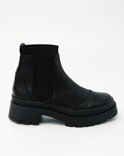 Botita Florencia Negra -all Black De Cuero - Martino Anello