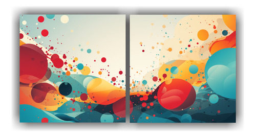 120x60cm Set 2 Canvas Abstracto - Lienzos Exclusivos Flores