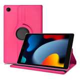 Capa Giratória Compatível C/ iPad 9 Tela 10.2 - Rosa