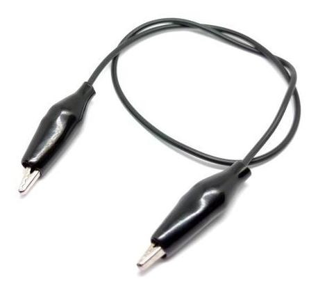 Conector Pinza Caiman Con Cable 30cm - Negro