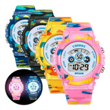  Reloj Digital Y Deportivo Con Luz Y Alarma Para Niño Niña 