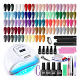 Kit De Uñas Semipermanente Completo + Lámpara 150w