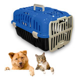 Casinha Caixa De Transporte Cães Gatos Filhotes N1 - Azul