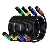 Cables Auxlink Xlr, Cable De Micrófono Xlr De 10 Pies, Paque