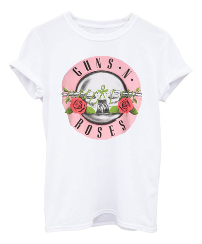 Playera Camiseta Logo Clasico Banda Rock Guns N' Roses 