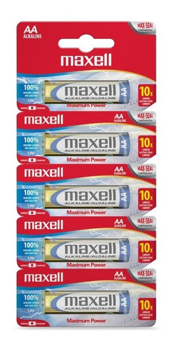 Pack 5 Pilas Alcalinas Aa Maxell / Promoferta