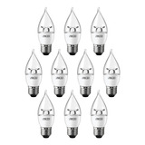 Pack De 10 Focos Flama Led Aksi 4w Luz Blanca Base E12