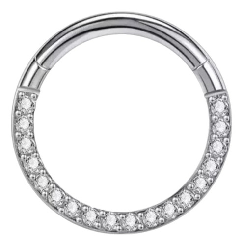 Aro Piercing Clicker Septum Plata Oreja Argolla Bisagra 1p