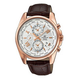 Reloj Edifice Efb-301jl-7adr Hombre 100% Original Color De La Correa Café Color Del Fondo Blanco