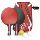 Kit Ping Pong 2 Raqueta Tenis 3 Bola Pelota Profesional