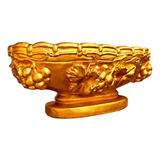 Centro De Mesa Dourado Ouro Fruteira Floreira Vaso Luxo