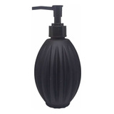 Frasco Vidro Saboneteira Lavabo Gomo Preto 250ml Luxo