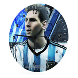 Reloj De Pared Cristal Messi Futbol Equipo 02