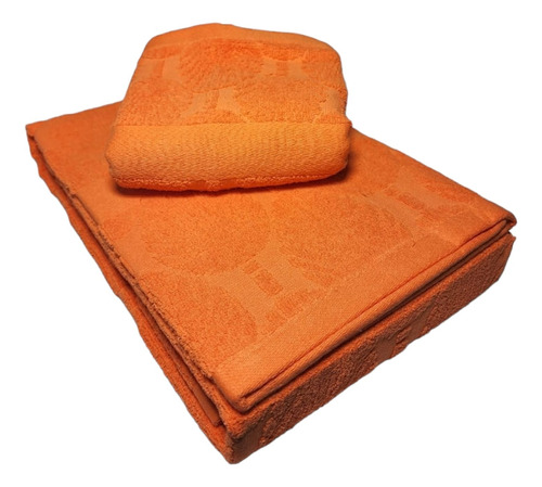 Set Toalla De Baño + Mano Jacquard Premium 500grs Doral