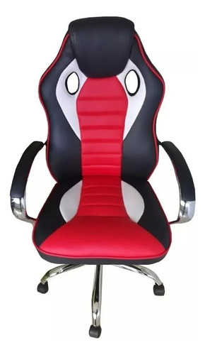 Silla Basculante Para Gamer Y Pc Oc065 Negro Rojo