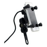 Soporte De Celular Para Moto Con Cargador Usb Tecnotiendar&r