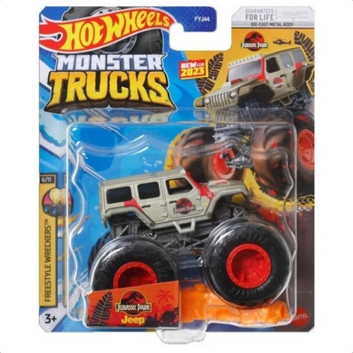 Hot Wheels Monster Trucks Jeep Jurassic  1:64 Fyj44 Mattel