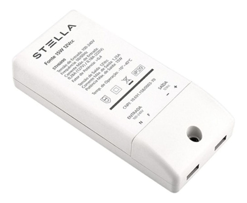 Fonte Profissional Para Led Stella 15w 12v Sth6890 Ip20