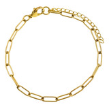 Pulsera Dorado Clip (10mm*3mm) - 18+4 Cm Acero Quirur C:6880