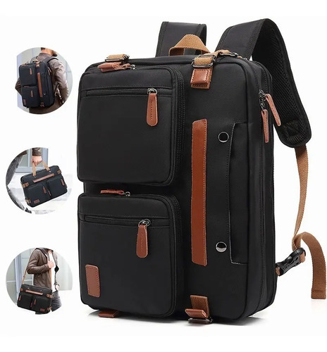 Mochila Maletín Bolso Mensajero 3 En 1 Para Laptop De 17.3in | Meses sin interés