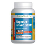 Magnesio + Citrato De Potasio 1000mg 60cap Aminas Nutricion