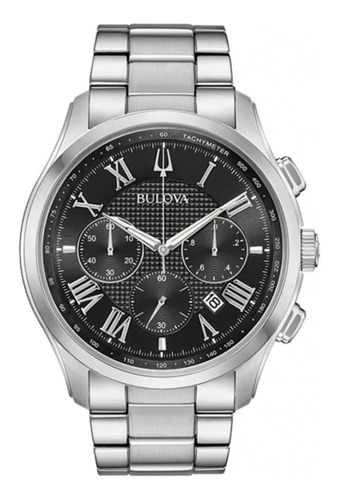 Relógio Bulova Masculino Wilton Cronógrafo 96b288 Aço