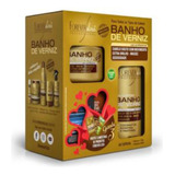Kit Especial Banho De Verniz Shampoo E Máscara Forever Liss