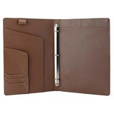 Icarryalls El Organizador De Cuero Padfolio Con 3-carpeta De