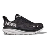 Tenis Hoka Clifton 9 Black-white Hombre Correr Caminata Spor