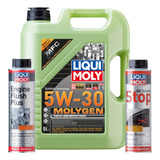 Set 3 Pzas Molygen 5w30 Oil Smoke Stop Liqui Moly C/ Regalo