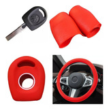 Cubre Volante + Funda Llave Silicona - Vw Suran Fox - Rojo