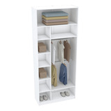 Módulo Closet Colmeia Cabideiro Duplo + Nichos M526.b