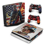 Skin Para Ps4 Slim Adesivo - Modelo 391