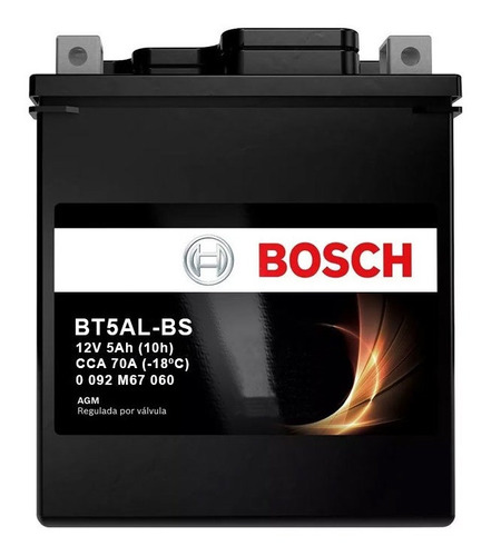 Bateria Bosch Gixxer R15 Fz16 Xr150 (ytx5l) Bt5al-bs 12v 5ah