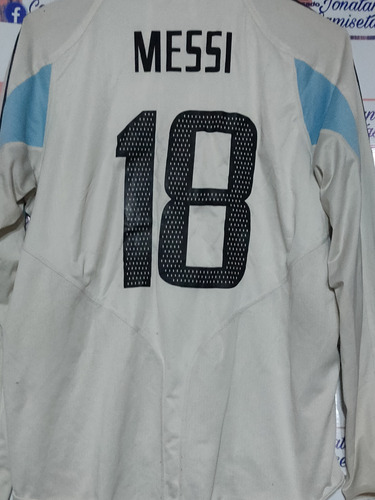 Camiseta Afa Selección Argentina Doble Tela #18 Messi M.larg