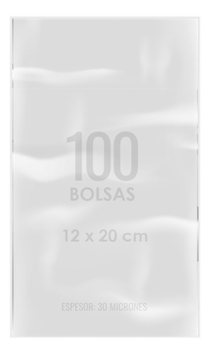 100 Bolsas Celofán Plásticas Transparentes 12x20 Cm