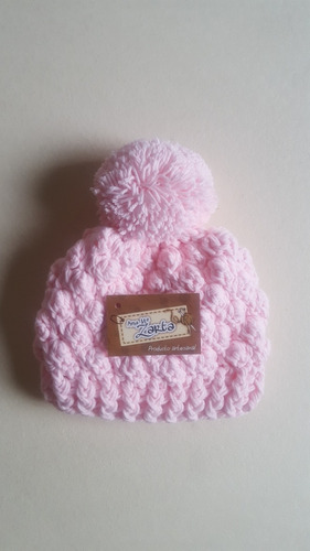 Gorro Bebe Pompom Tejido Niño Niña Fotos Maternidad Babyshow