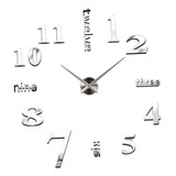 Aa Reloj De Pared Moderno 3d Diy, Reloj Grande Adhesivo De
