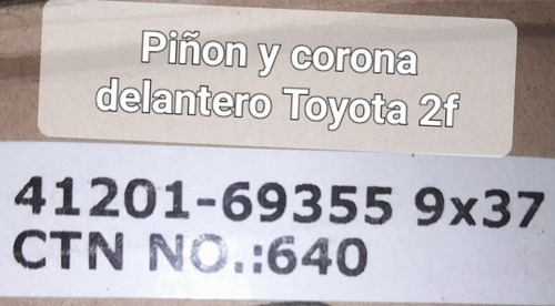 Kit De Pion Y Corona 9x37 Toyota Land Cruiser Machito Foto 4