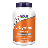 Now Foods L -lisina L -lysine 500mg 250 Vcaps Sin Sabor