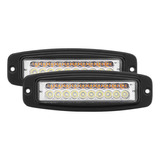 2 Barras De Luz Led De Trabajo Bicolor De 7 Pulgadas Y 100 W