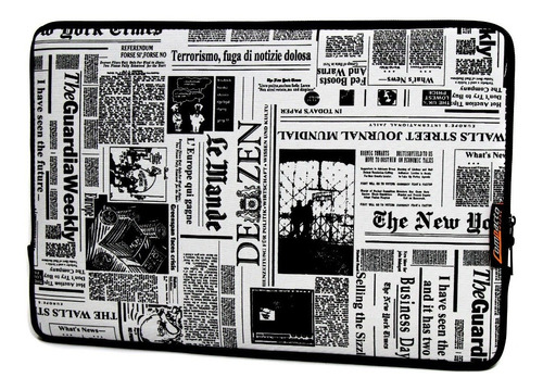 Capa Case Notebook -15.6''  Novo Estampado  Jornal