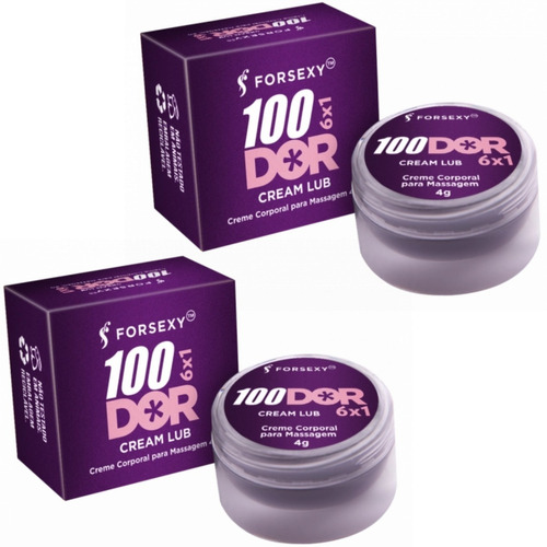 Kit 2 Cremes 100dor Sem Dor Lubrificantes Íntimo Anal 4g