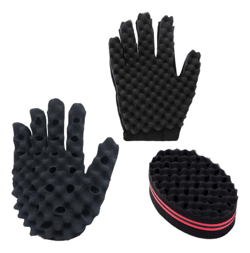 Guantes De Esponja Para Rizos De Pelo 2 Piezas De Guantes 1